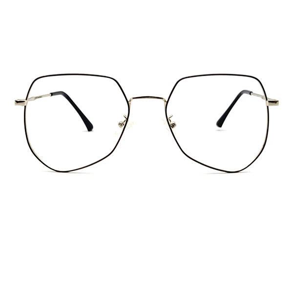 Black Silver Geometric Eyeglasses Online