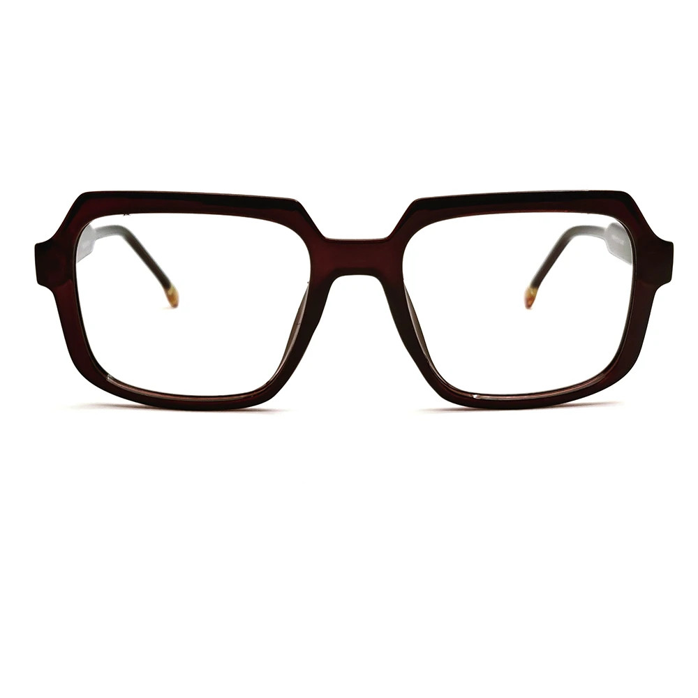 Brown Square Retro Eyeglasses Online