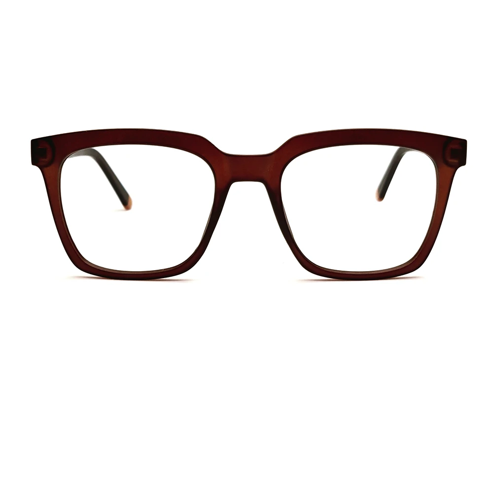 Brown Bold Rectangular Eyeglasses Online