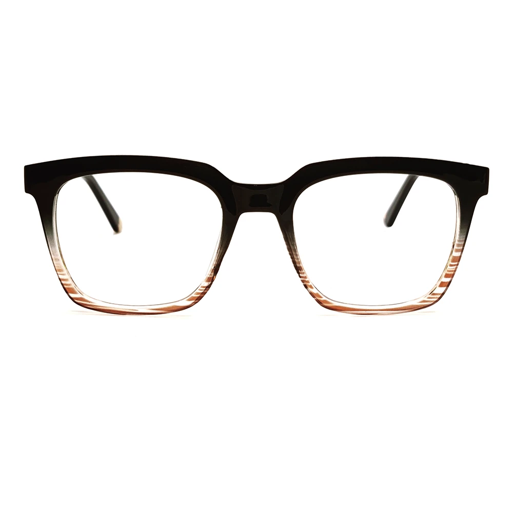 Dual Tone Bold Rectangular Eyeglasses Online