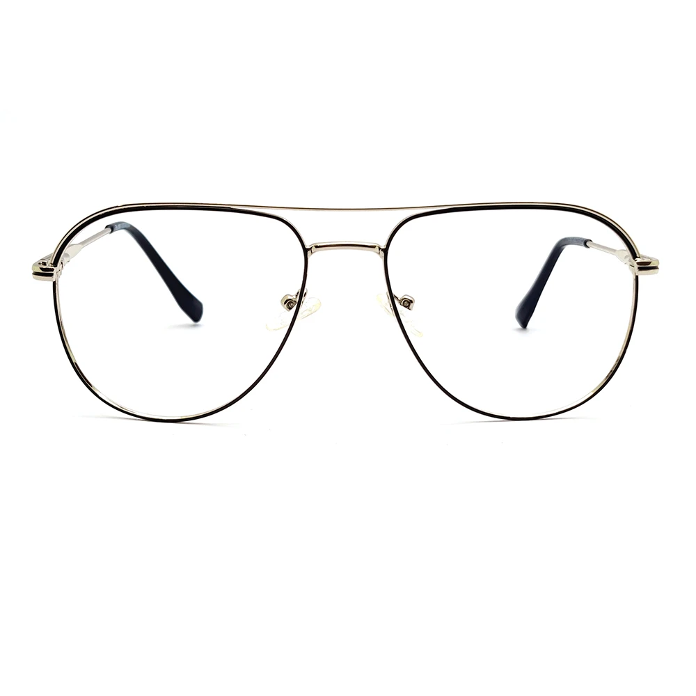 Black Silver Aviator Eyeglasses Online