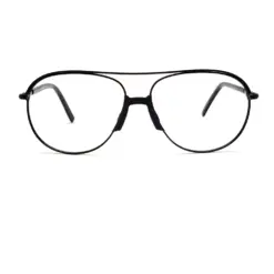 Black Round Aviator Eyeglasses
