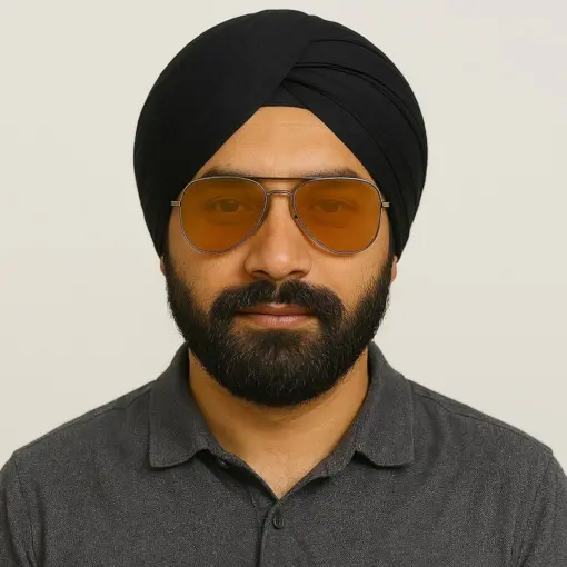 BROWN TURBAN FRIENDLY SUNGLASSES