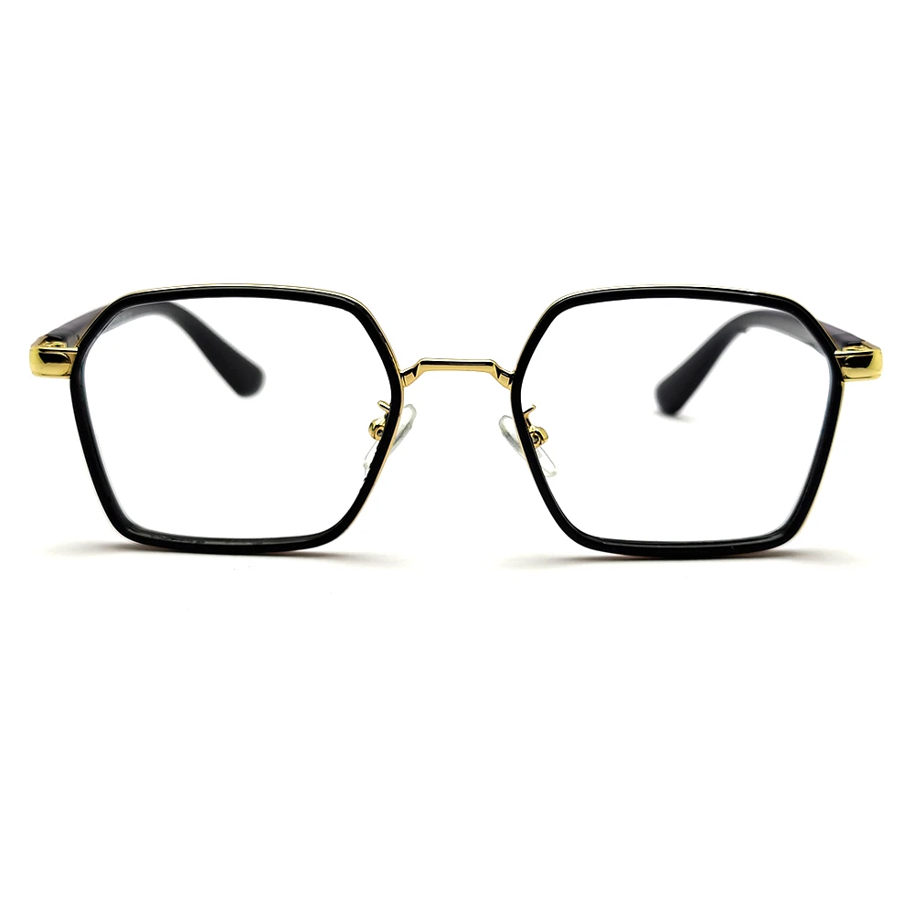 Black Golden Square Eyeglasses Online at Chashmah.com