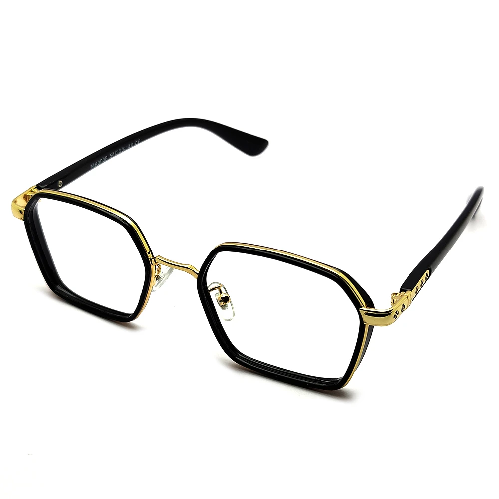 Black Golden Square Eyeglasses Online at Chashmah.com