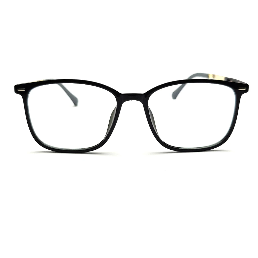 black Golden Square Eyeglasses Chashmah.com