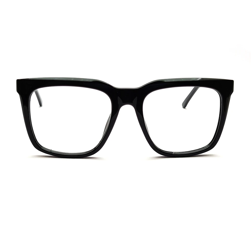 Black Oversized Square Eyeglasses at Chashmah.com