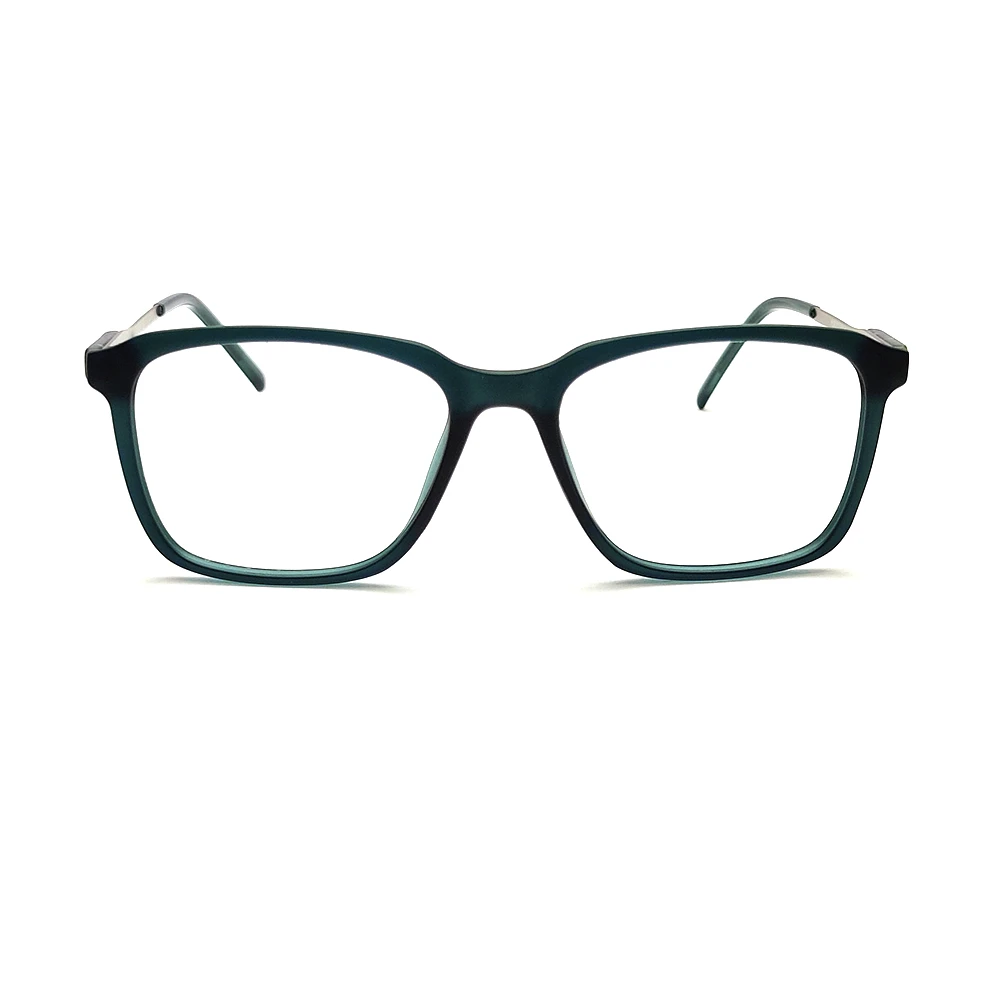 Green Rectangular Acetate Eyeglasses