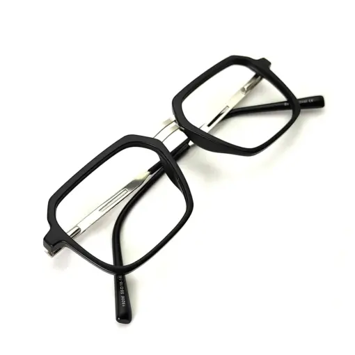 Stunning Black Rectangular Eyeglasses
