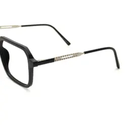 Stunning Black Rectangular Eyeglasses