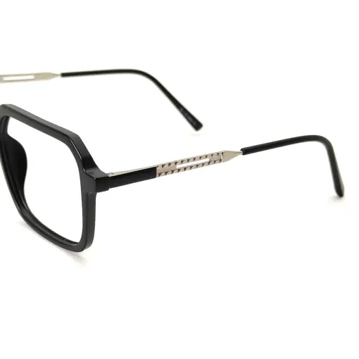 Stunning Black Rectangular Eyeglasses