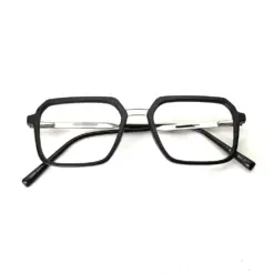 Stunning Black Rectangular Eyeglasses