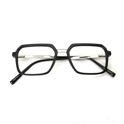 Stunning Black Rectangular Eyeglasses
