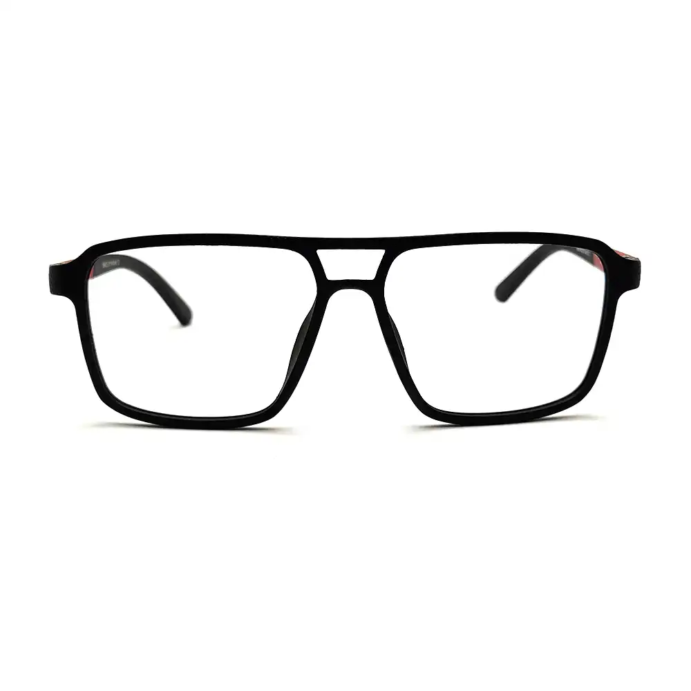 Black Red Bold Eyeglasses at Chashmah.com