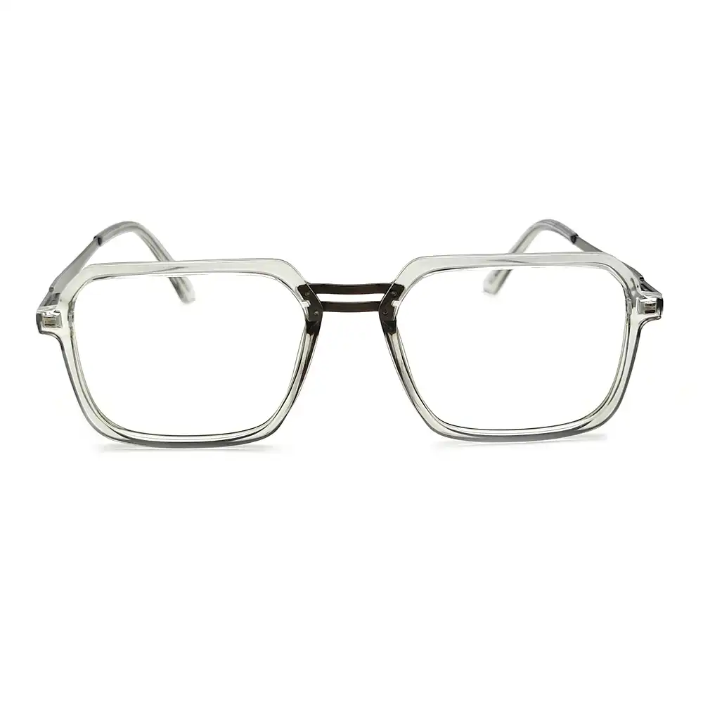 Glass Grey Rectangular Eyeglasses Online at Chashmah.com