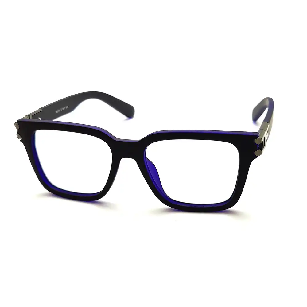 Dark Blue Classic Eyeglasses at Chashmah.com