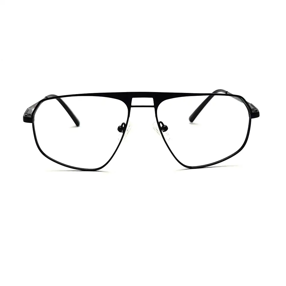 Black Metal Stylish Eyeglasses at chashmah.com