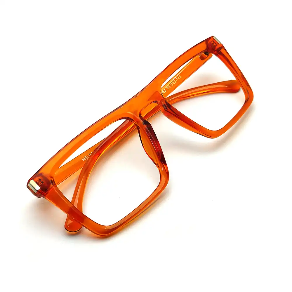 Rusk Orange oversized Eyeglasses at chashmah.com