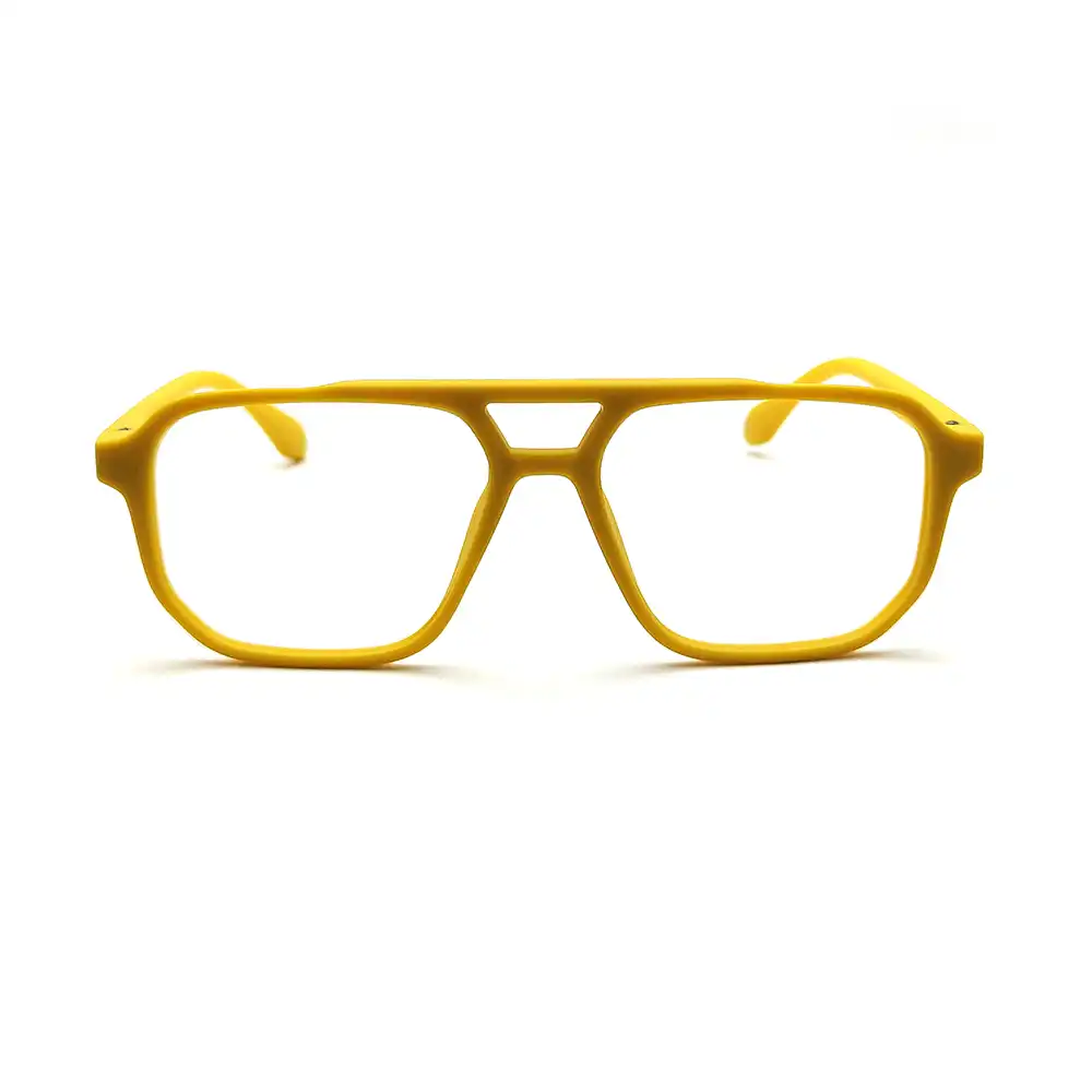 Yellow Fashion Square Eyeglasses