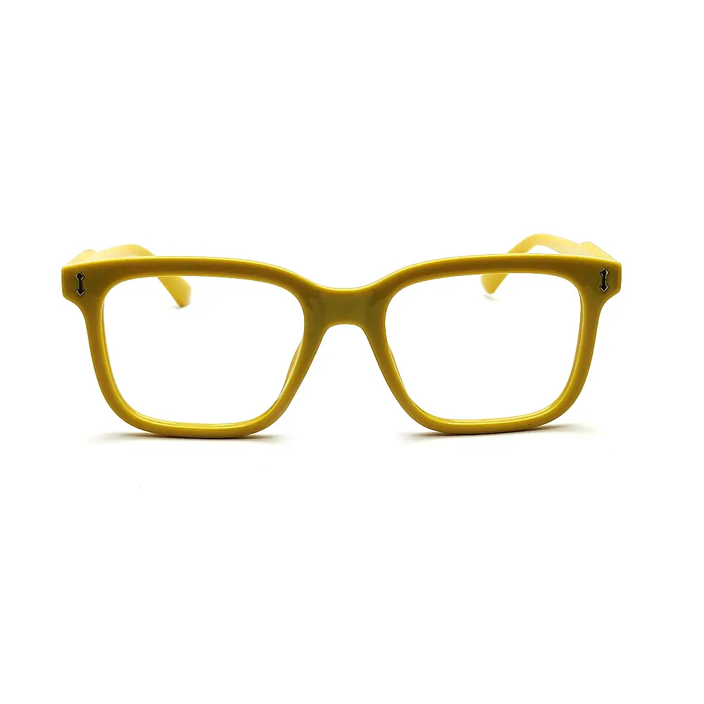 Yellow Fashion Square Eyeglasses