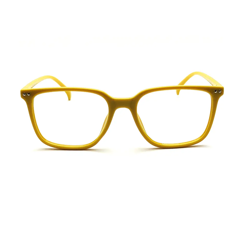 Yellow Sleek Square Eyeglasses