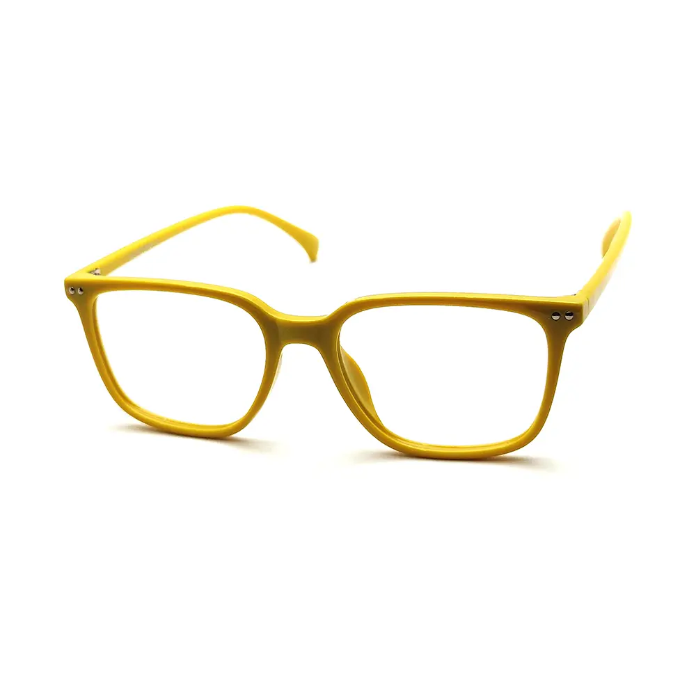 Yellow Sleek Square Eyeglasses