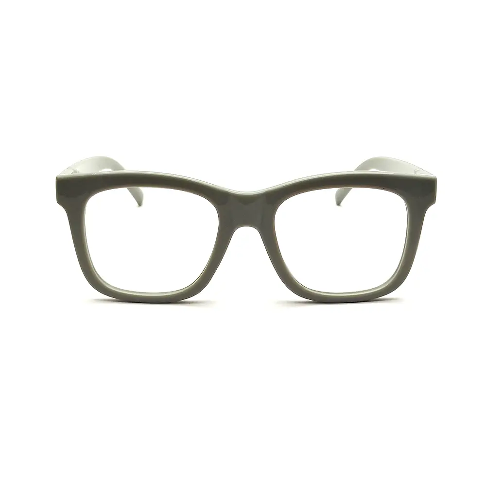 Grey Bold Square Eyeglasses