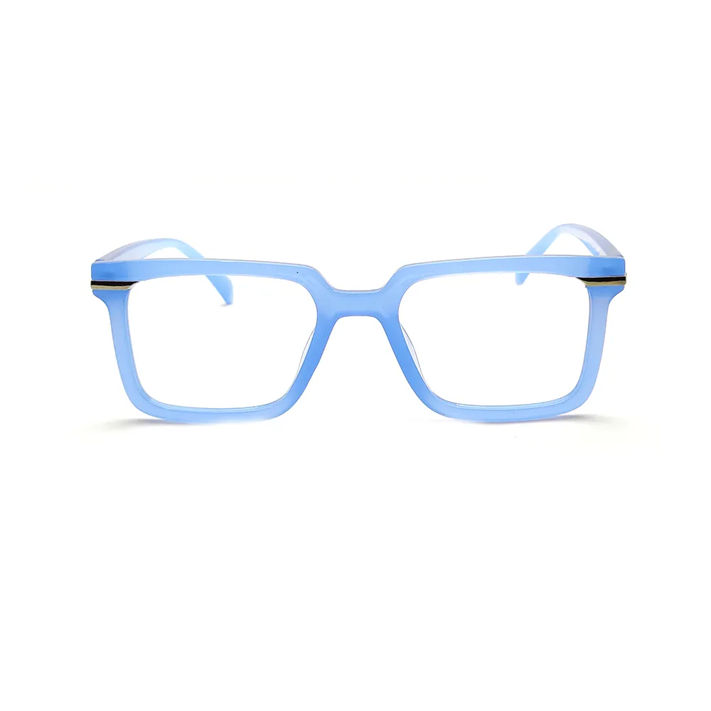 Sky Blue Square Eyeglasses at chashmah