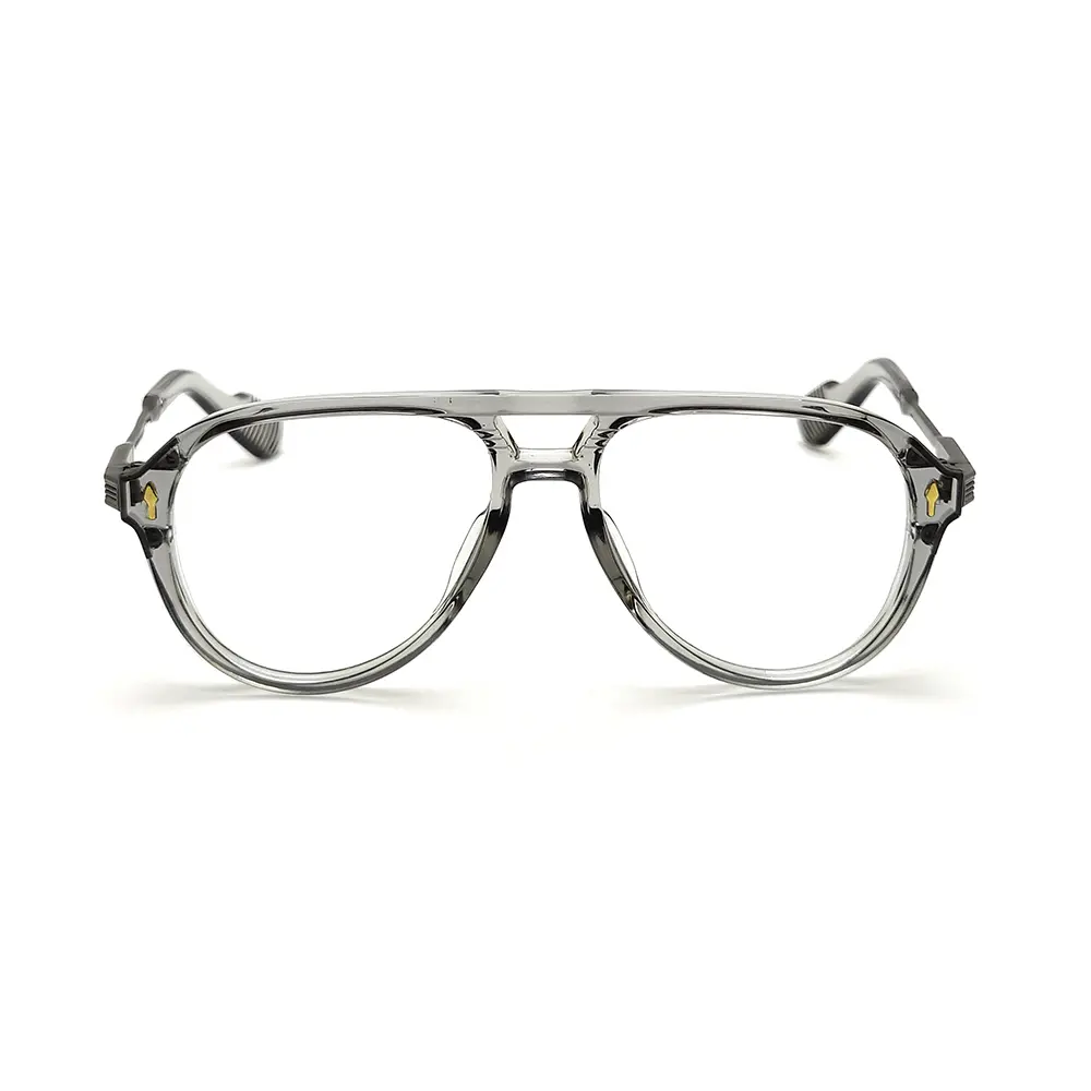 Glass Grey Aviator Eyeglasses