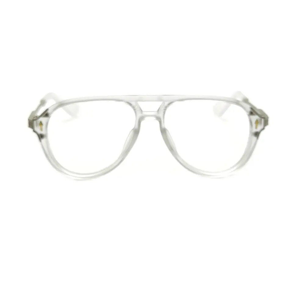 Matte White Aviator Eyeglasses