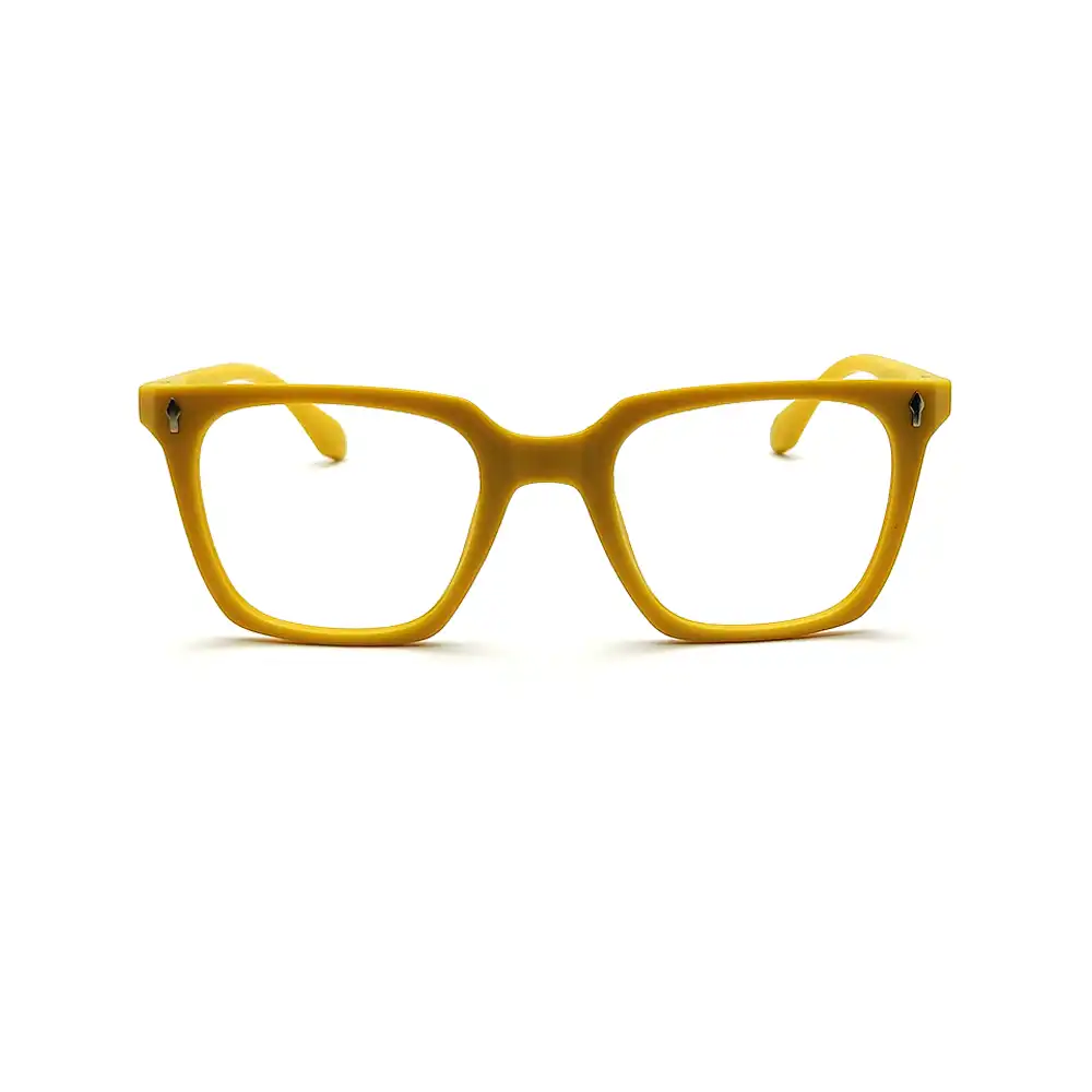 Square Matte Yellow Eyeglasse At Chashmah.com