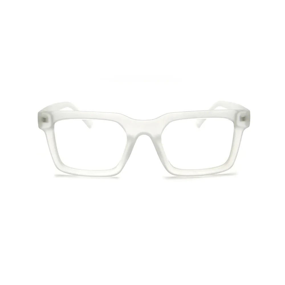 Matte White Oversized Eyeglasses