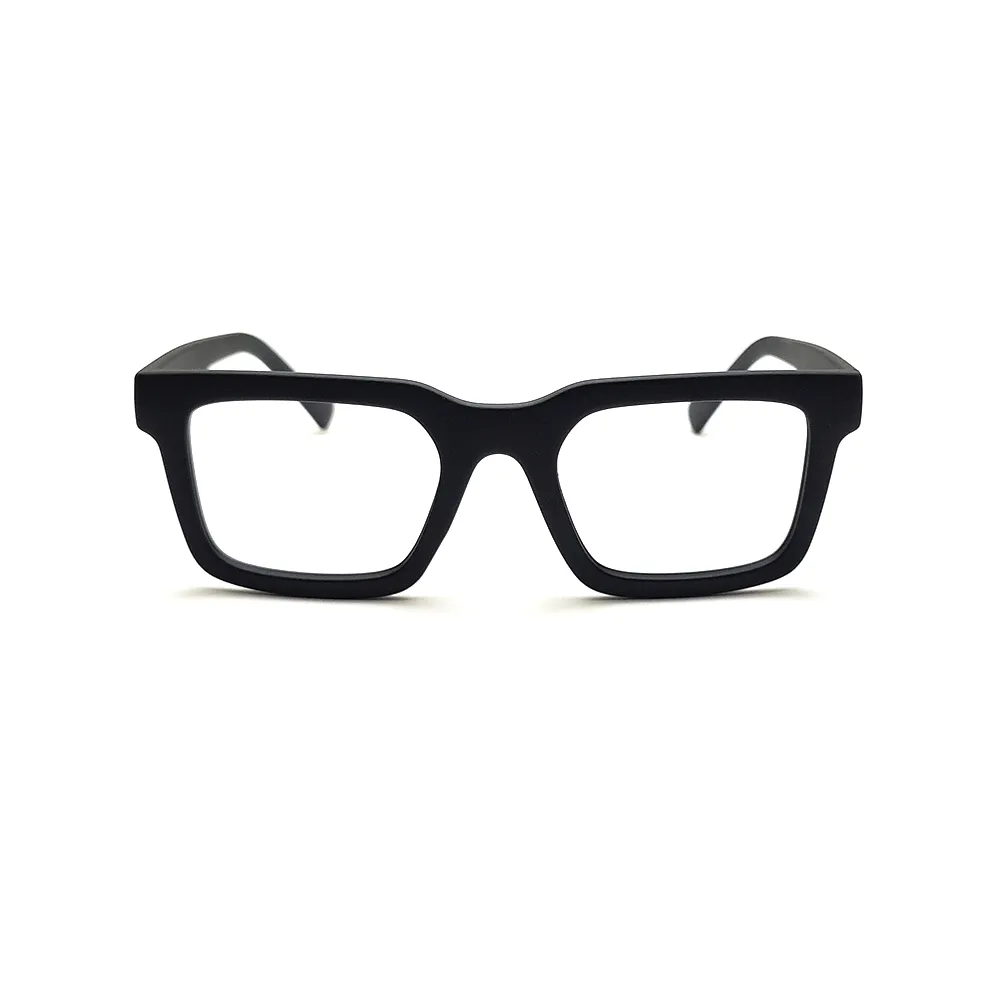 Black Oversized Square Eyeglasses at chashmah