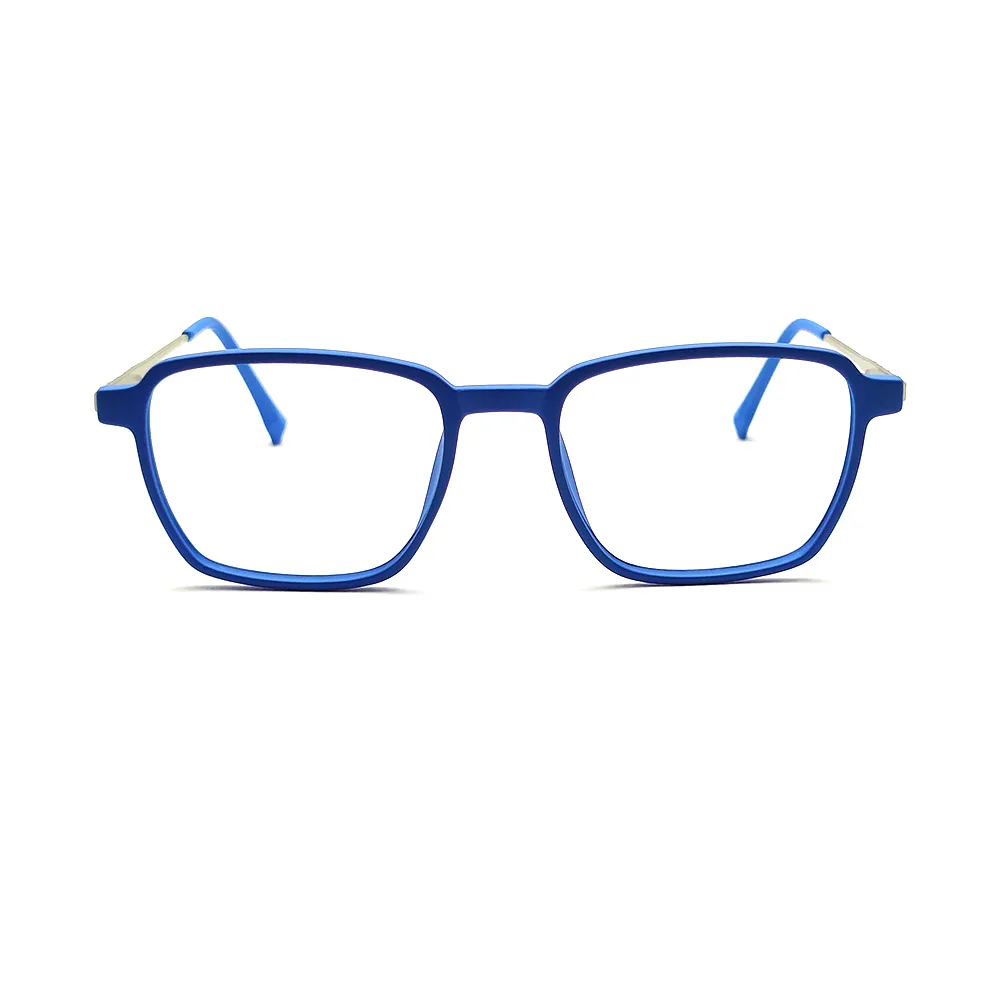 Teal Blue Square Eyeglasses at Chashmah