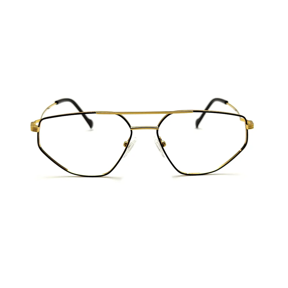 Stylish Gold Black Turban Eyeglasses at chashmah