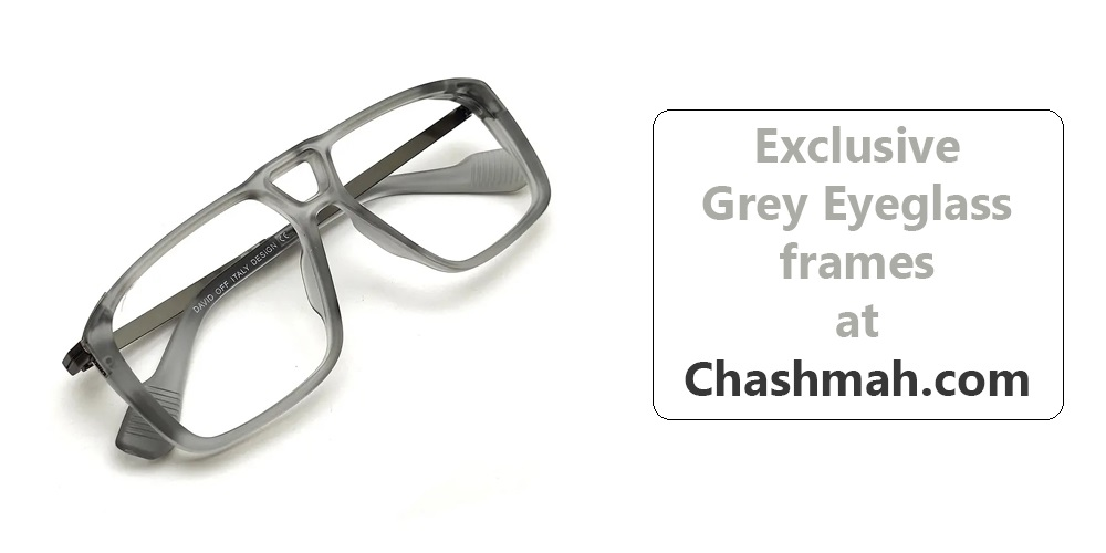 Grey eyeglass frames at chashmah.com