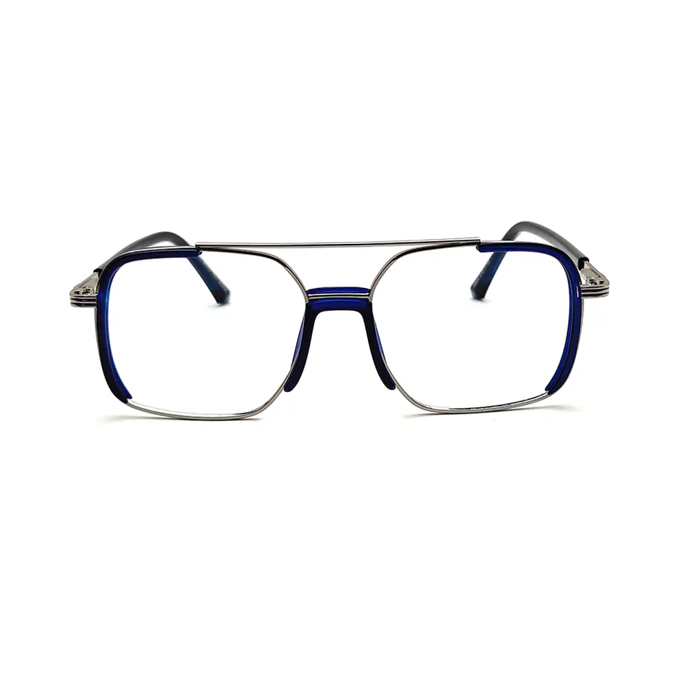 Blue Fashion Metal Eyeglasses at chashmah