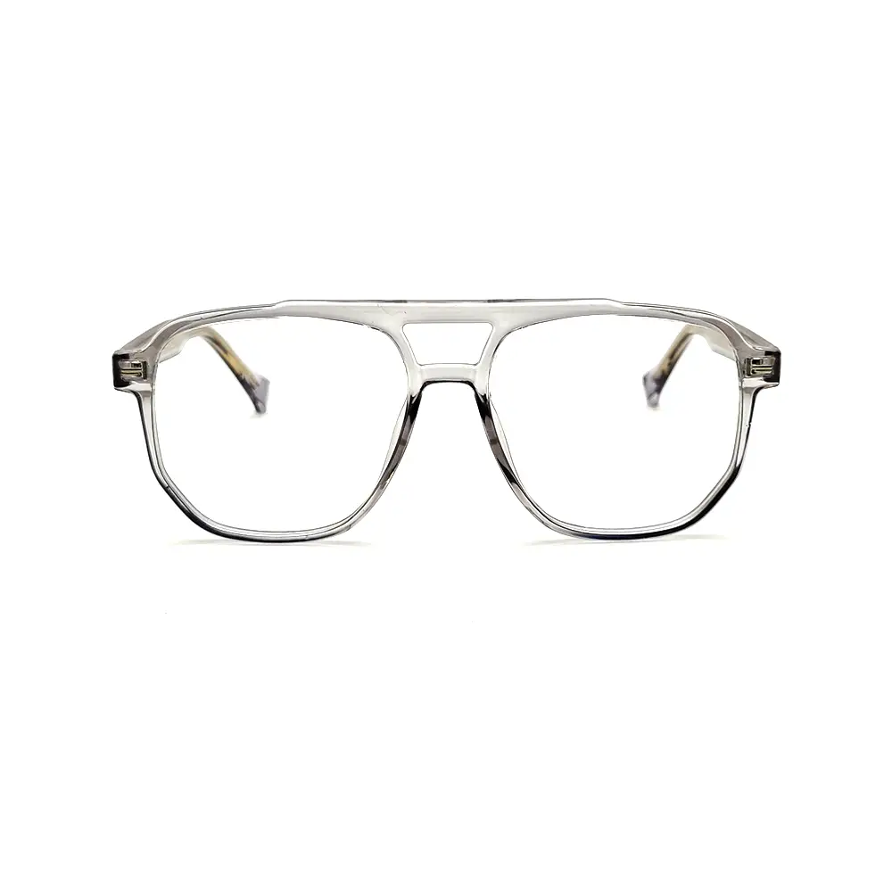 Glass Grey Bold Eyeglasses at chashmah