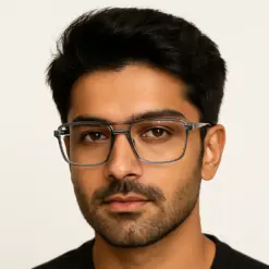 Glass Grey Aviators Eyeglasses