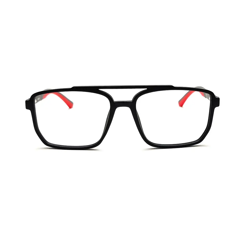 Black Red Aviators Eyeglasses