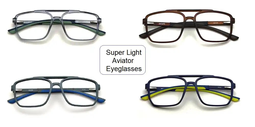 super light aviator eyeglasses