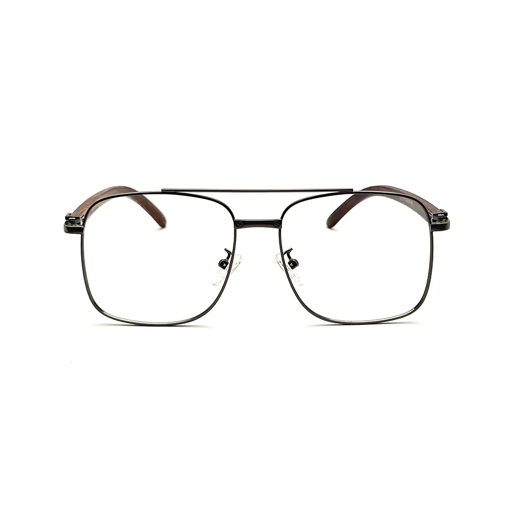 Exclusive Gunmetal Wooden Eyeglasses at chashmah.com