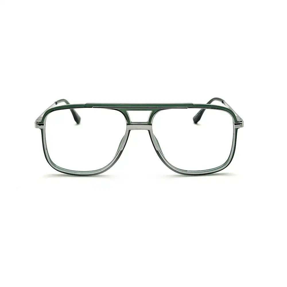 Green Silver Fashion Eyeglasses