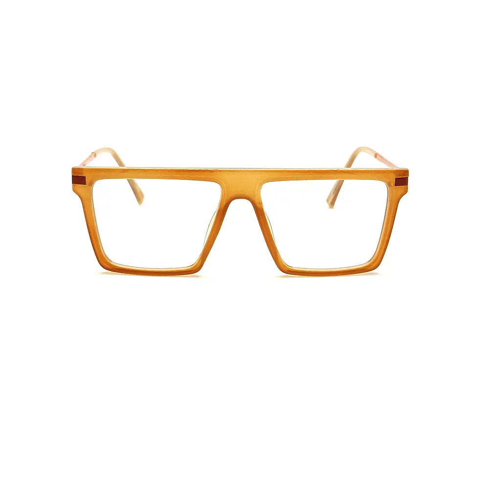 Orange Bold Oversized Eyeglasses