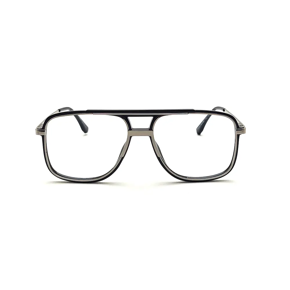 Black Silver Fashion Eyeglasses at chashmah.com