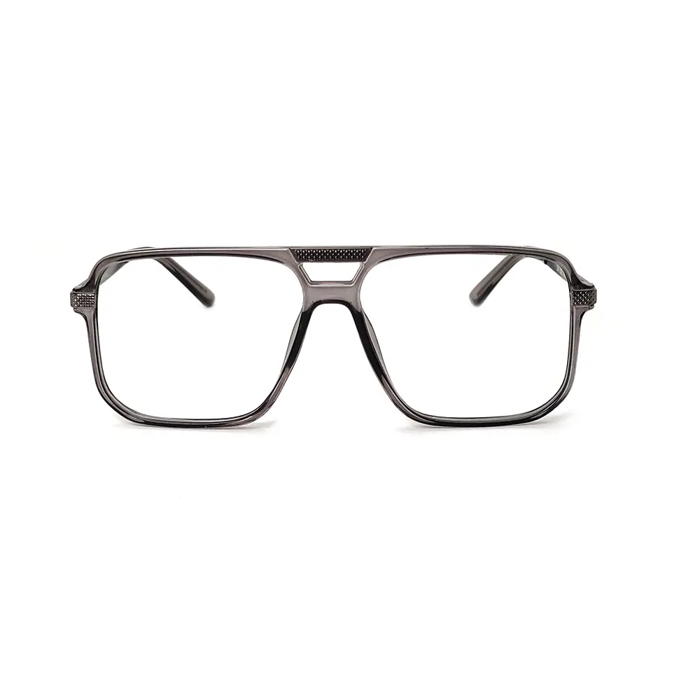 Glass Grey Hip Hop Eyeglasses at chashmah