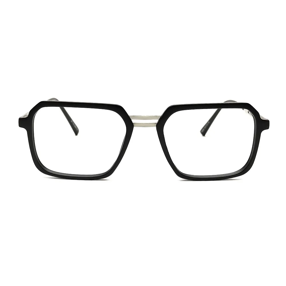 Black GENZ Modern Eyeglasses AT CHASHMAH