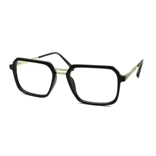 Black GENZ Modern Eyeglasses AT CHASHMAH