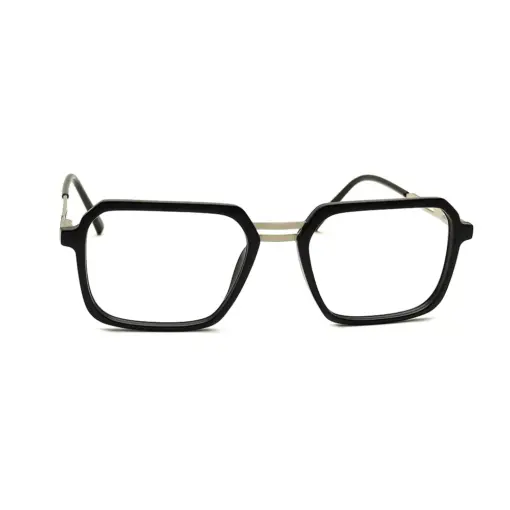 Black GENZ Modern Eyeglasses AT CHASHMAH