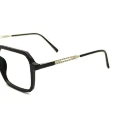 Black GENZ Modern Eyeglasses AT CHASHMAH